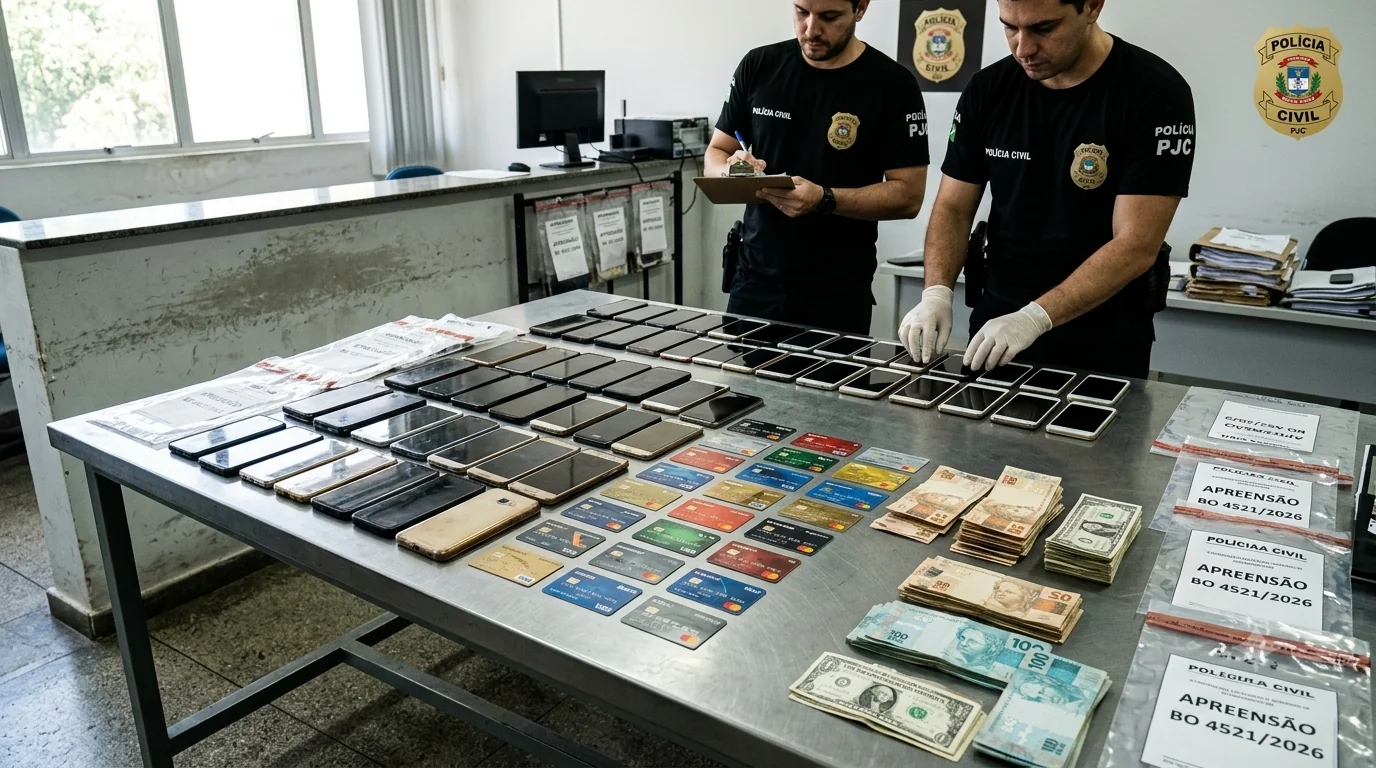 Polícia Civil fecha central de golpes do CV e apreende 29 celulares no Coxipó em Cuiabá