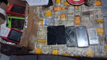 Objetos apreendidos pela polícia civil