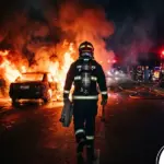 Corpo de Bombeiros combate incêndio que destruiu carro em Sorriso