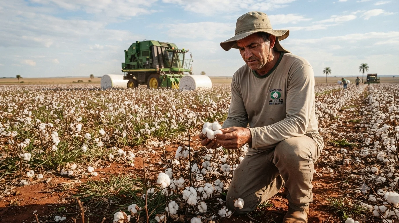 Colheita de algodão da safra 2025/26 alcança 13,11% da área em Mato Grosso, aponta Imea