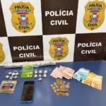 Polícia Civil prende foragido por roubo e fecha ponto de drogas em Novo São Joaquim