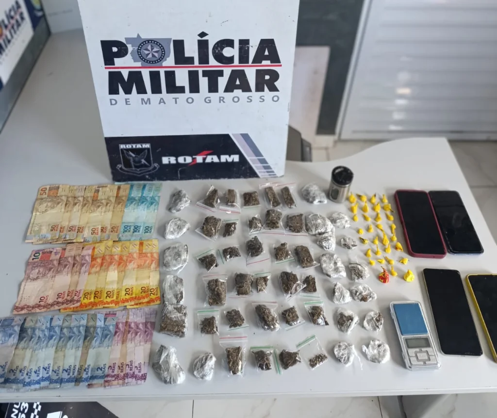 Rotam prende três por tráfico e apreende drogas em Cuiabá