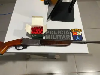 Espingarda apreendida
