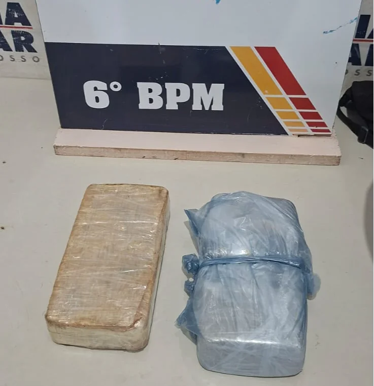 Homem é preso com pasta base de cocaína em Cáceres