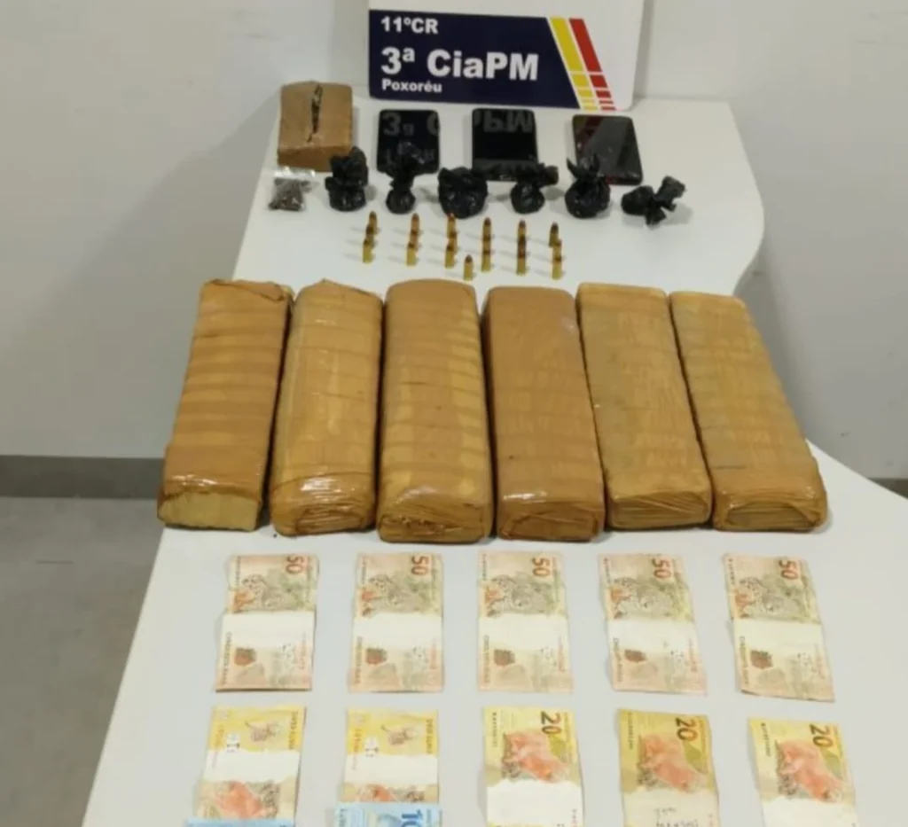 PM prende três suspeitos por tráfico de drogas em Poxoréu