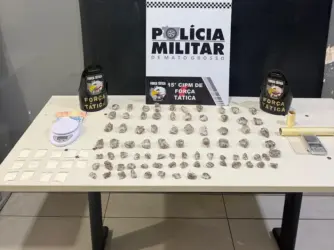 Drogas apreendidas em Várzea Grande pela Polícia Militar