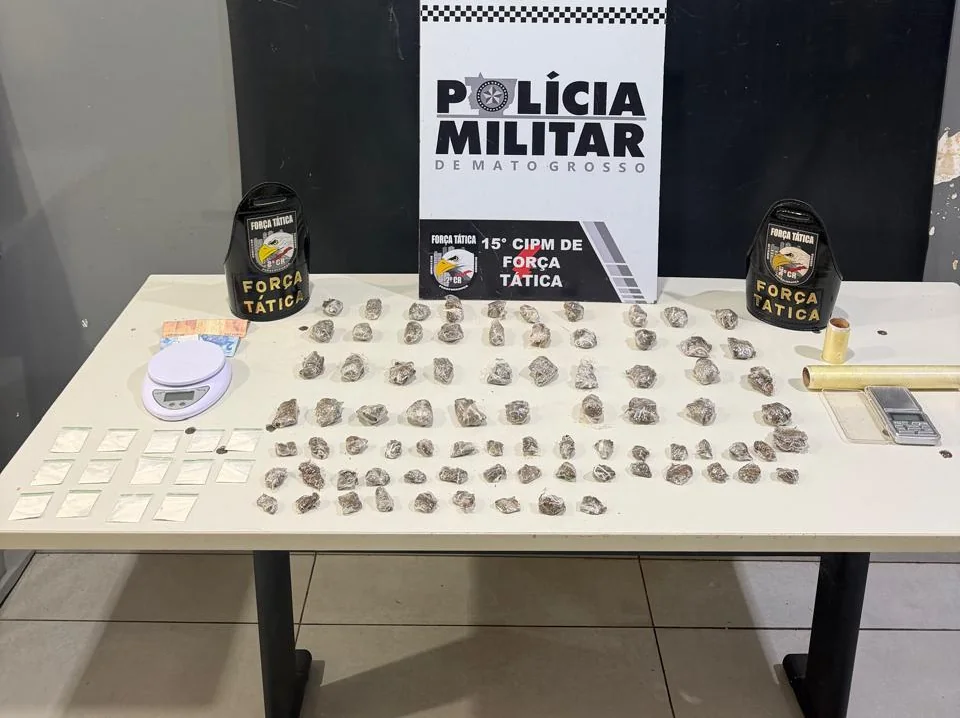 Várzea Grande: dupla é presa com drogas e balanças de precisão