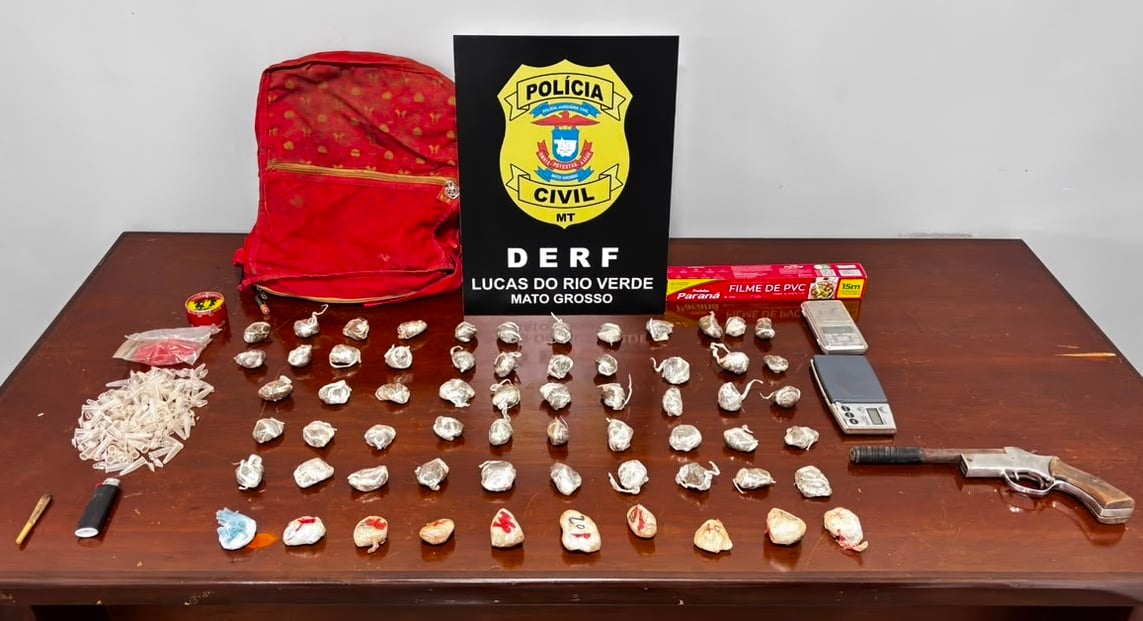 Polícia Civil desarticula ponto de tráfico e prende homem monitorado por tornozeleira em Lucas do Rio Verde