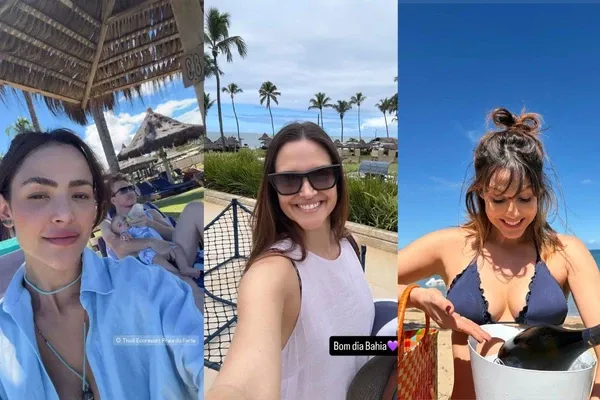 Famosos curtem fim de semana em Praia do Forte
