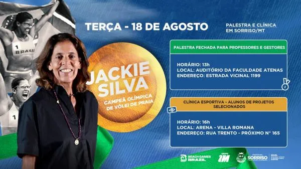 Campeã olímpica Jaqueline Silva cumpre agenda pedagógica e esportiva em Sorriso na terça-feira (18)