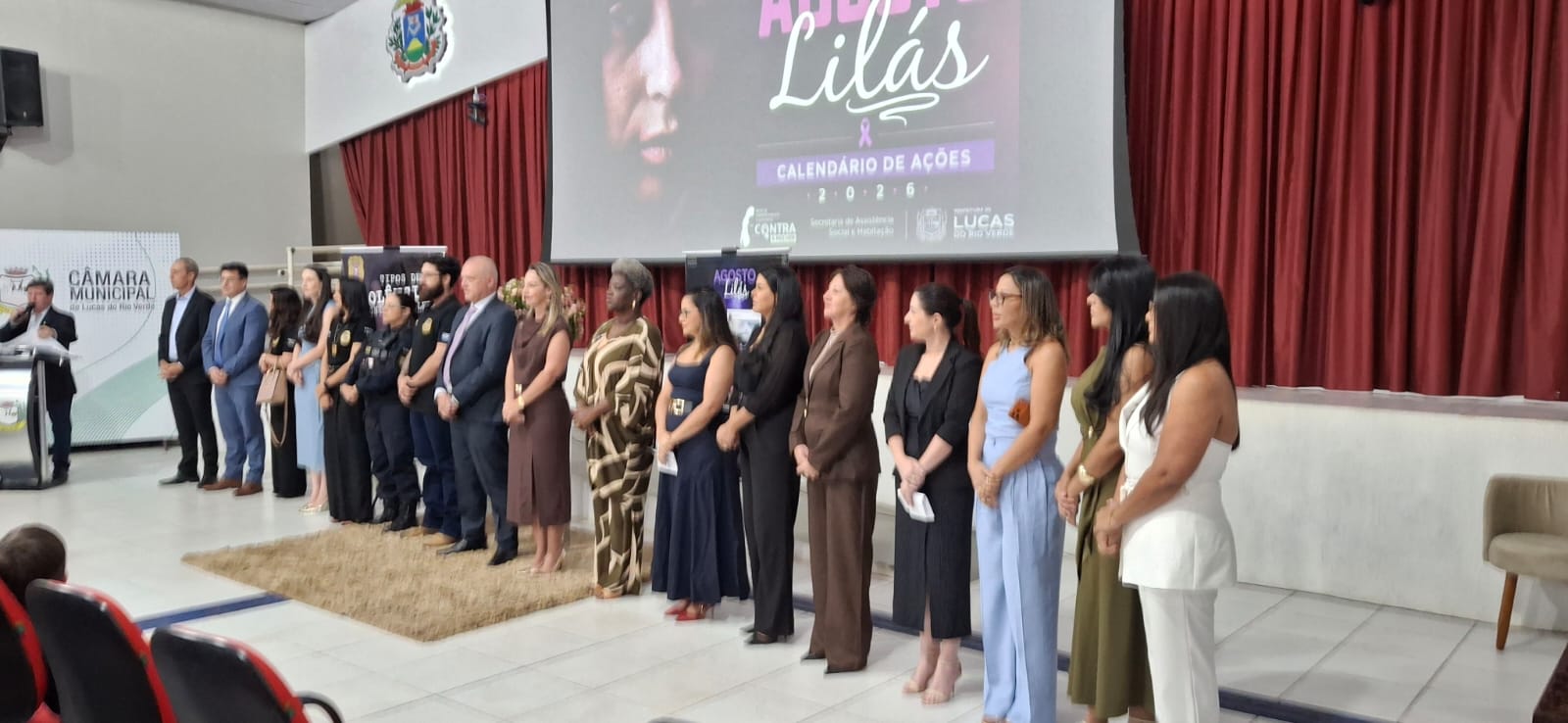 Rede de enfrentamento à violência contra a mulher é reconhecida em noite de homenagens em Lucas do Rio Verde