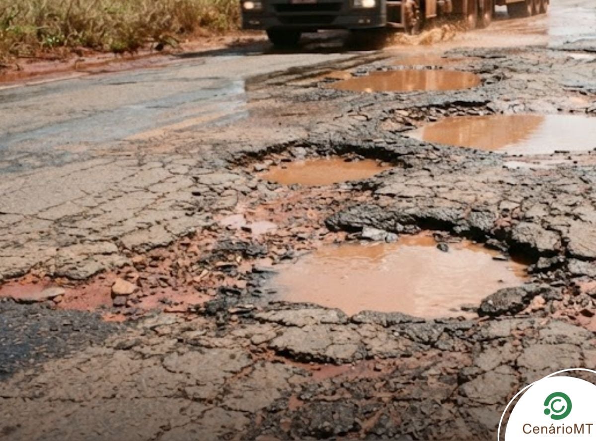 MTSUL culpa fatores climáticos e geográficos por desgaste na MT-170 e aguarda estudos após inspeção do TCE-MT