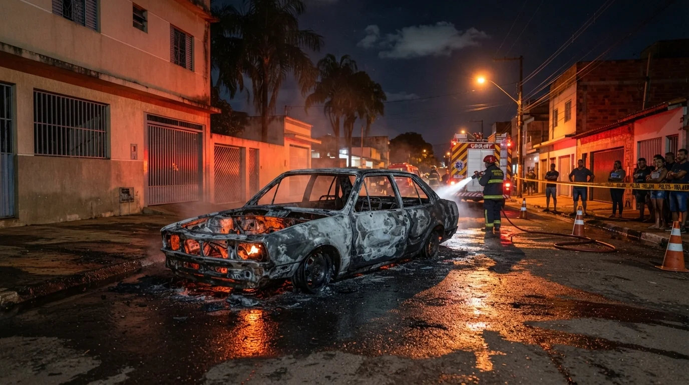 Mulher incendeia carro de companheiro, grava vídeo com ameaças e é investigada por agressão e tentativa de vingança em Campo Verde