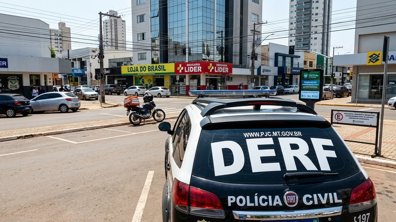 Viatura da DERF em zona urbana de MT