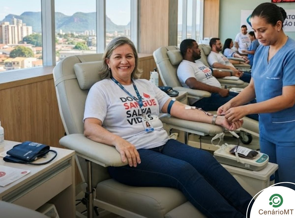 Pessoas doando sangue