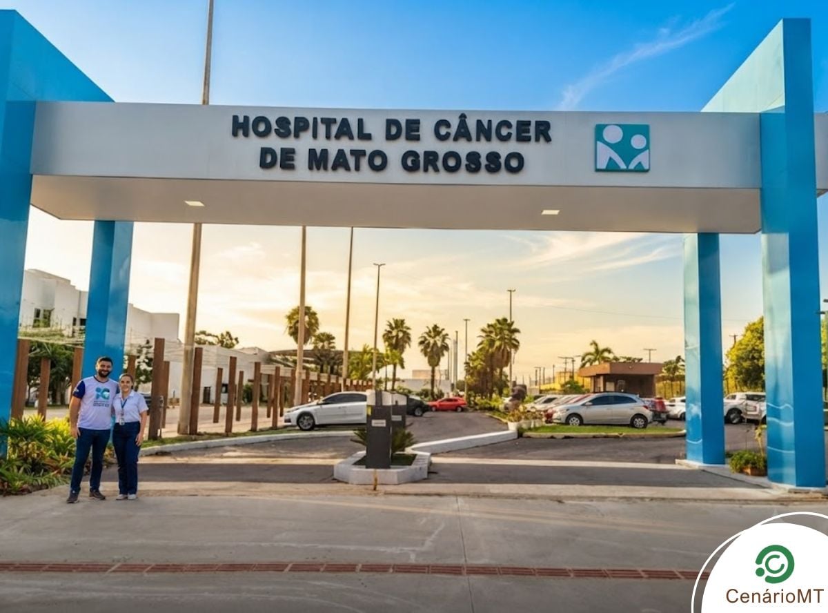 Fachada do Hospital de Câncer de MT