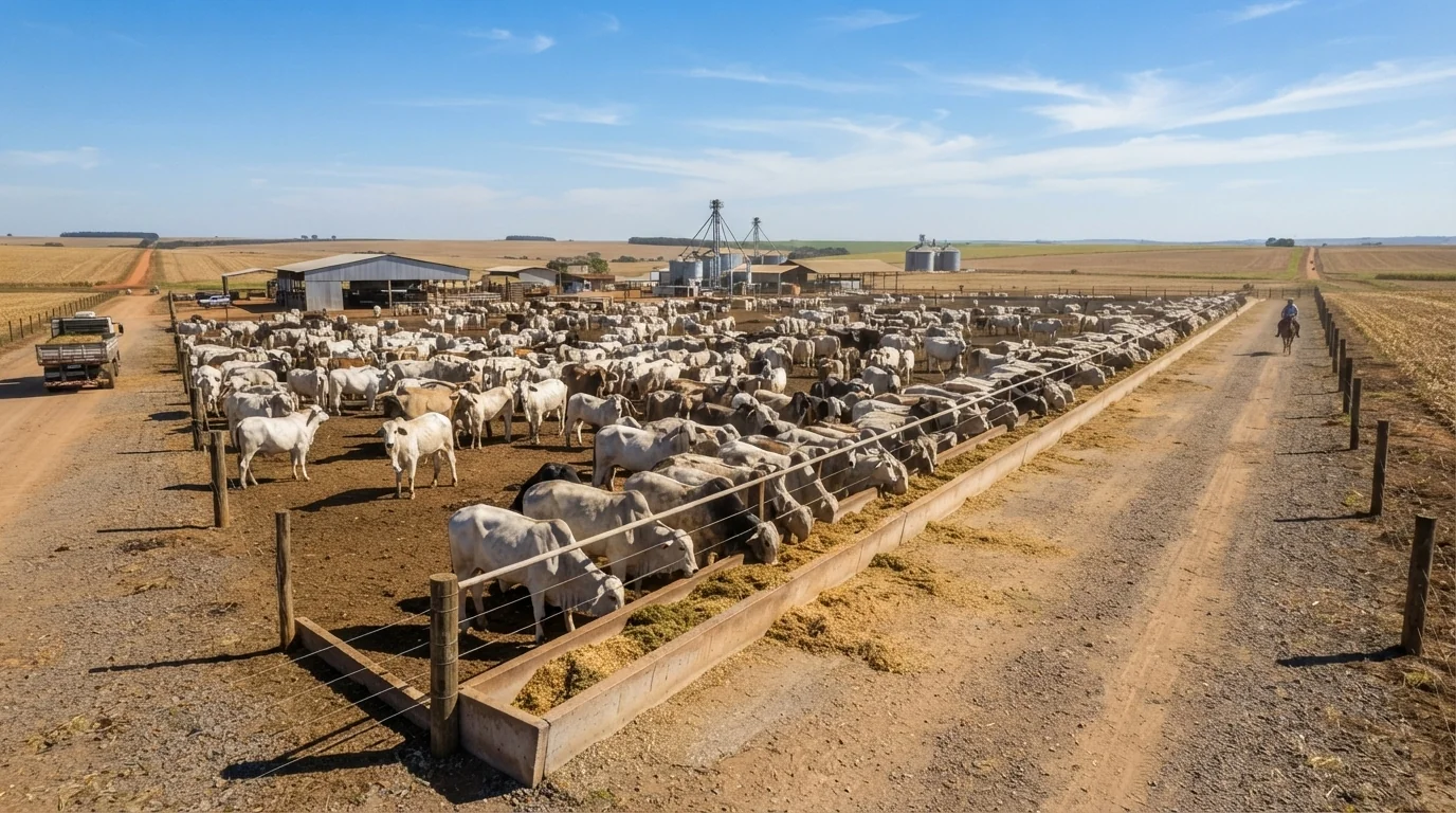 Imea aponta queda para 1,33 milhão de cabeças em intenção de confinamento em Mato Grosso em 2026