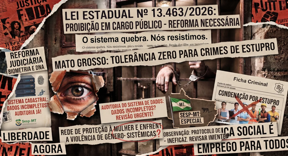 Lei cria cadastro de pessoas condenadas por estupro em Mato Grosso