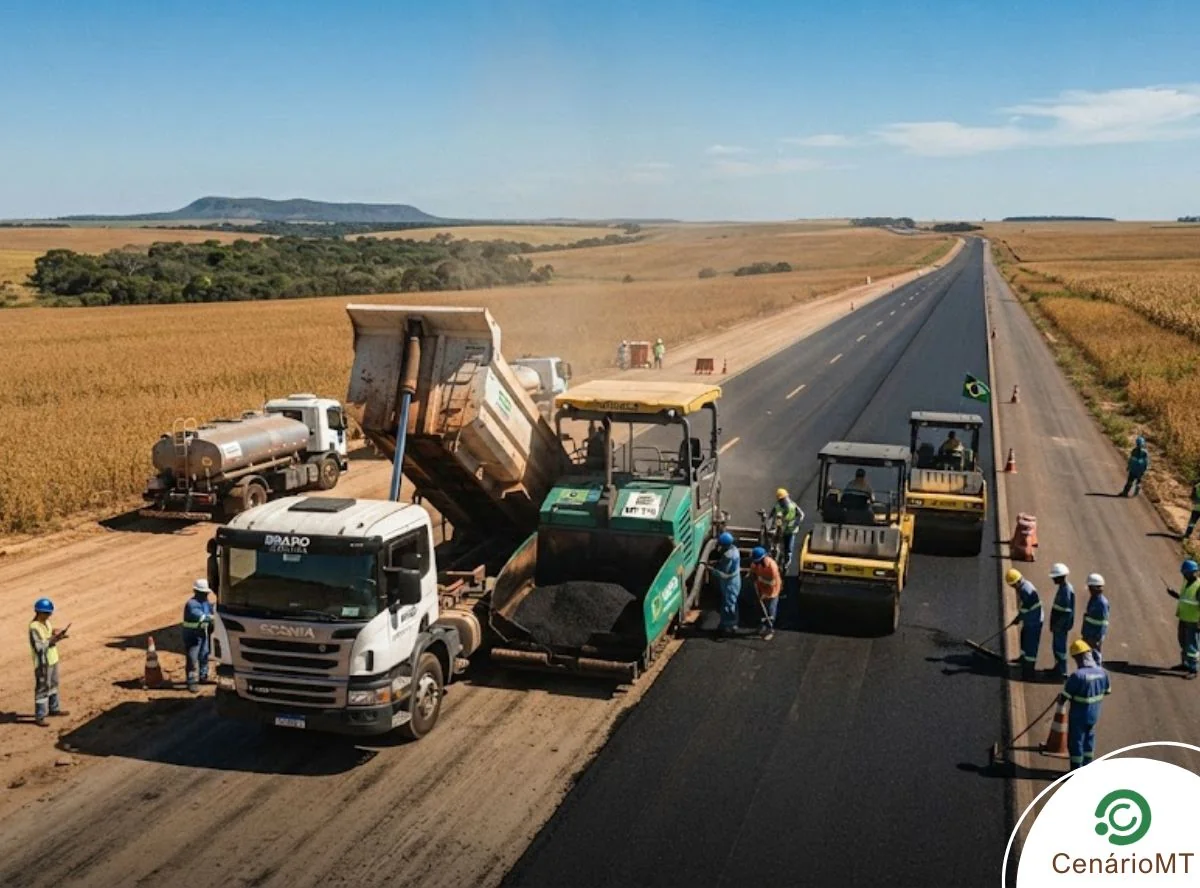 Pavimentação de rodovia