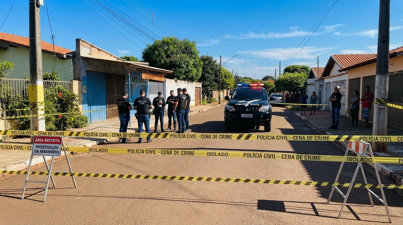 Área isolada pela polícia civil