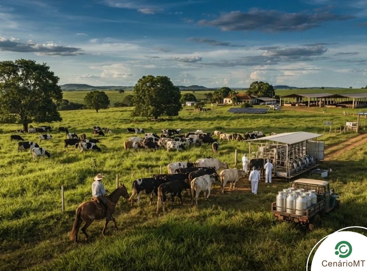 Fazenda produtora de leite