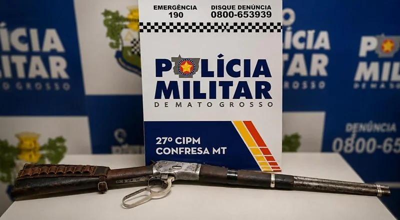 Homem é preso pela PM após ameaçar dar tiro no rosto da companheira em Confresa