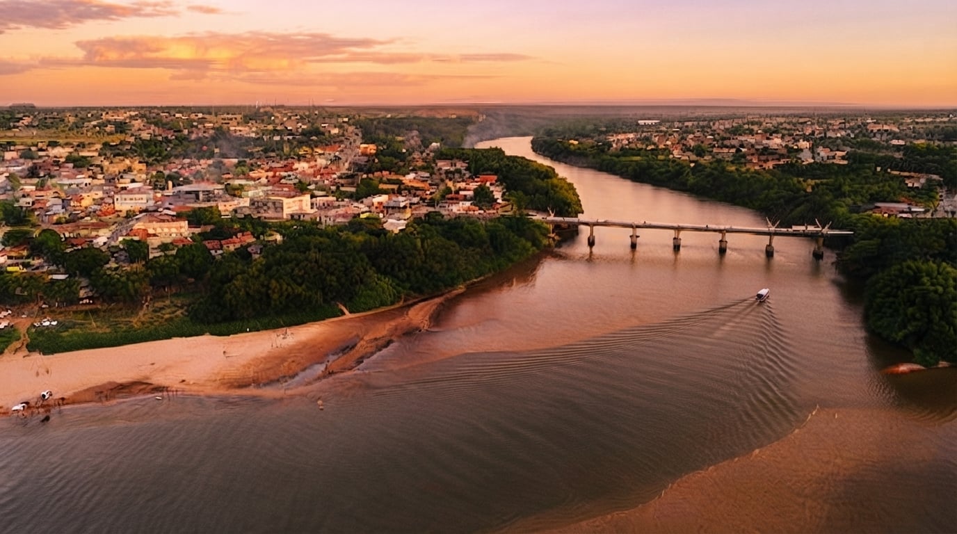 Foto aérea do rio Araguaia