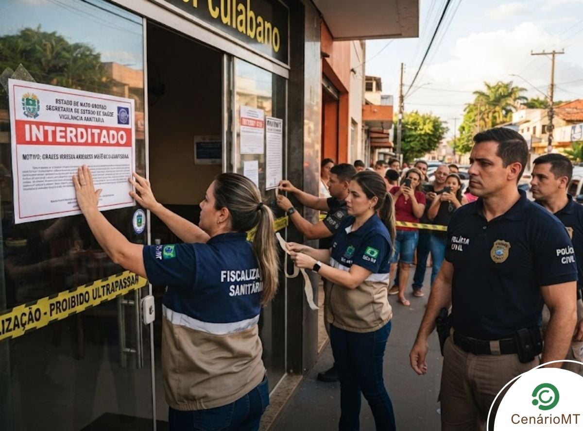 Restaurante em Cuiabá é interditado pela terceira vez em operação da Polícia Civil e Vigilância Sanitária