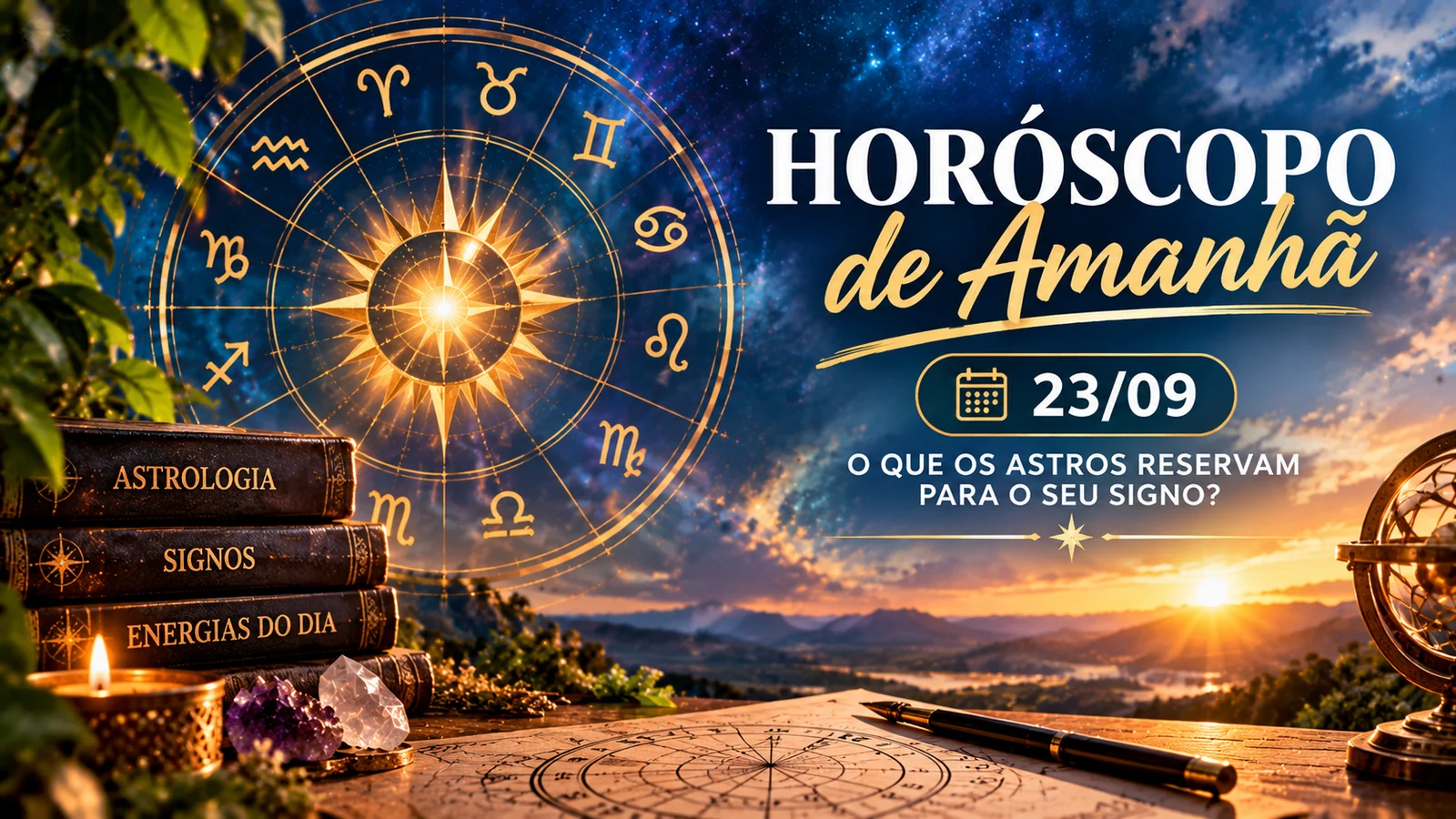 Horóscopo de amanhã (23 de Setembro de 2026): A energia cósmica pede trégua, elegância e muito discernimento, monamour!