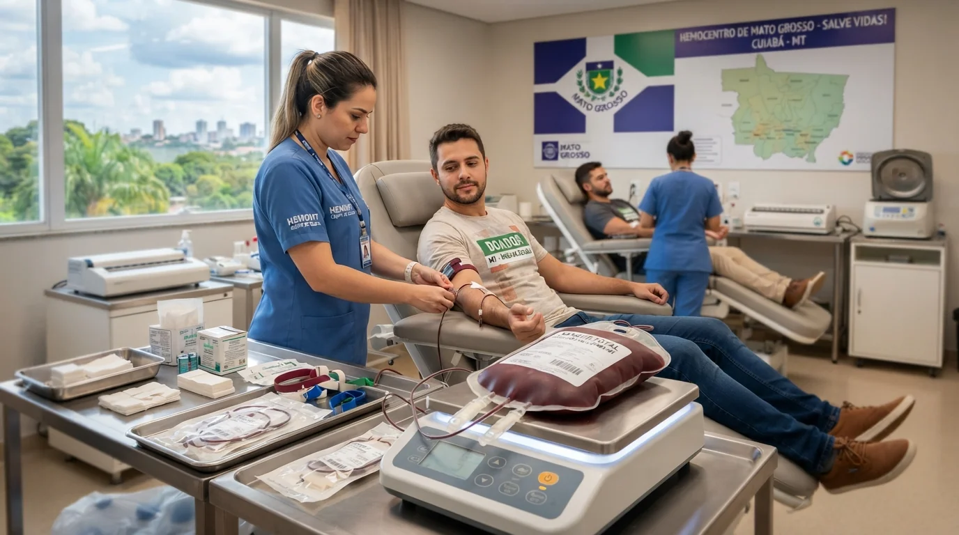 MT Hemocentro divulga calendário de coletas de sangue para setembro com ações em seis municípios mato-grossenses