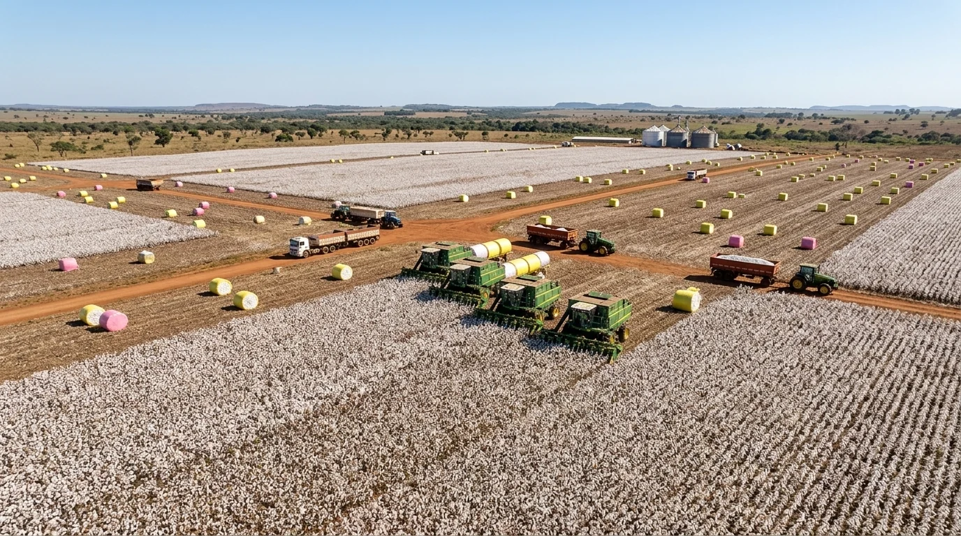 Algodão tem produção reduzida em 8,86% em Mato Grosso
