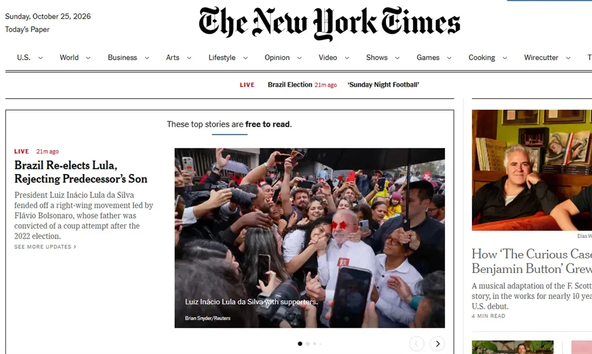 Lula vence eleição e ganha destaque na imprensa internacional