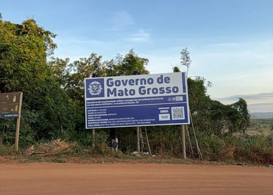 Governo de MT investe R$ 8,4 milhões no asfalto de Nova Poxoréu e ligação com Primavera do Leste