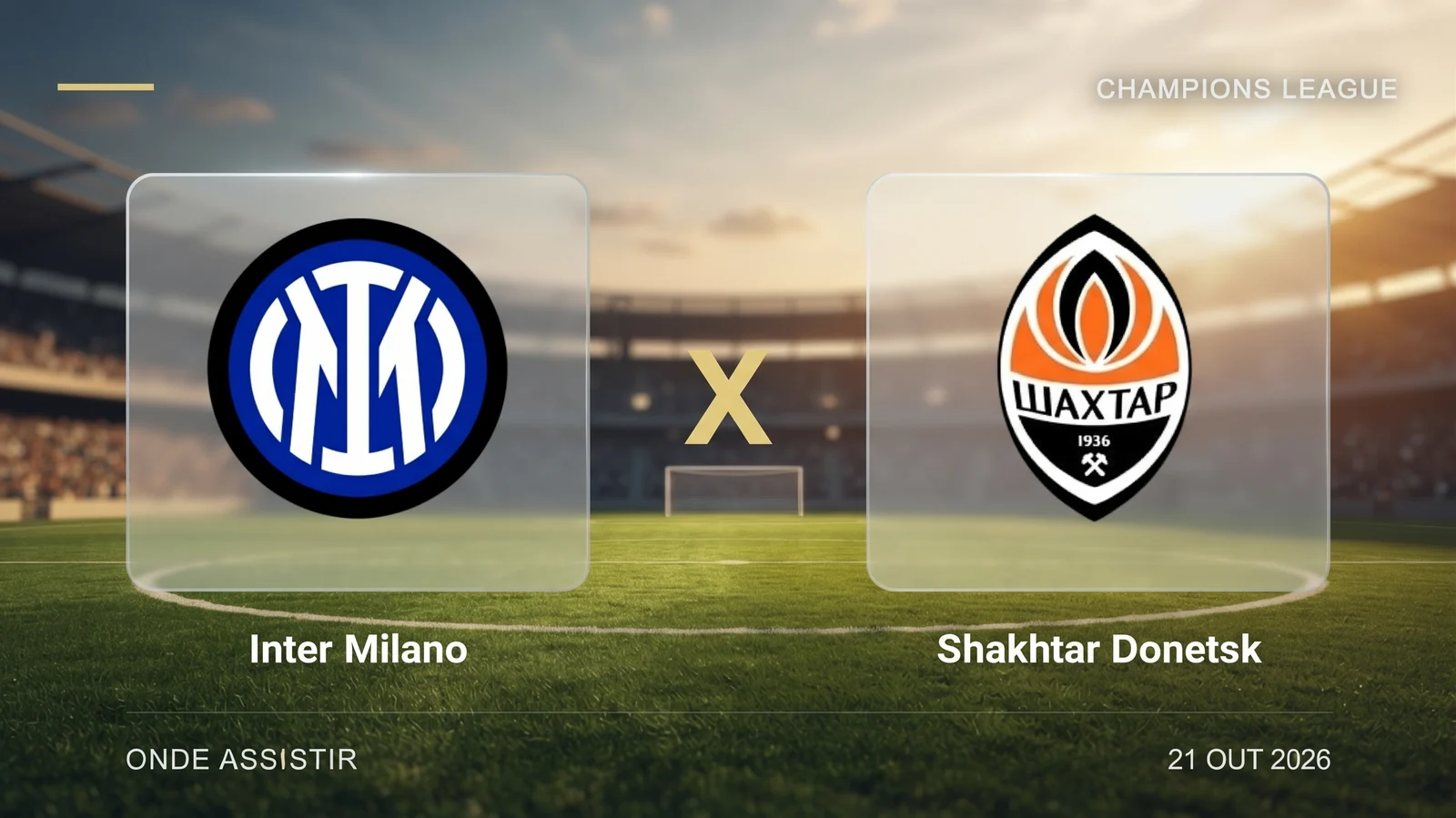 Inter de Milão x Shakhtar: onde assistir ao vivo