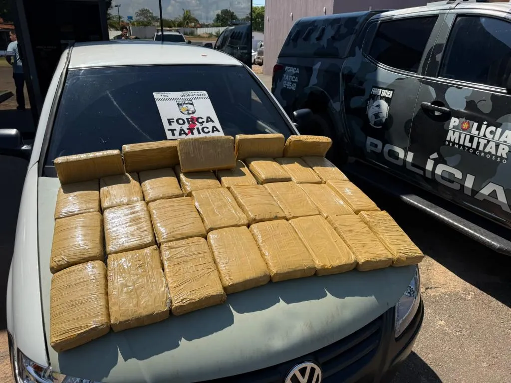 Força Tática e Gefron apreendem 31 quilos de maconha e prendem quatro homens em Pontes e Lacerda