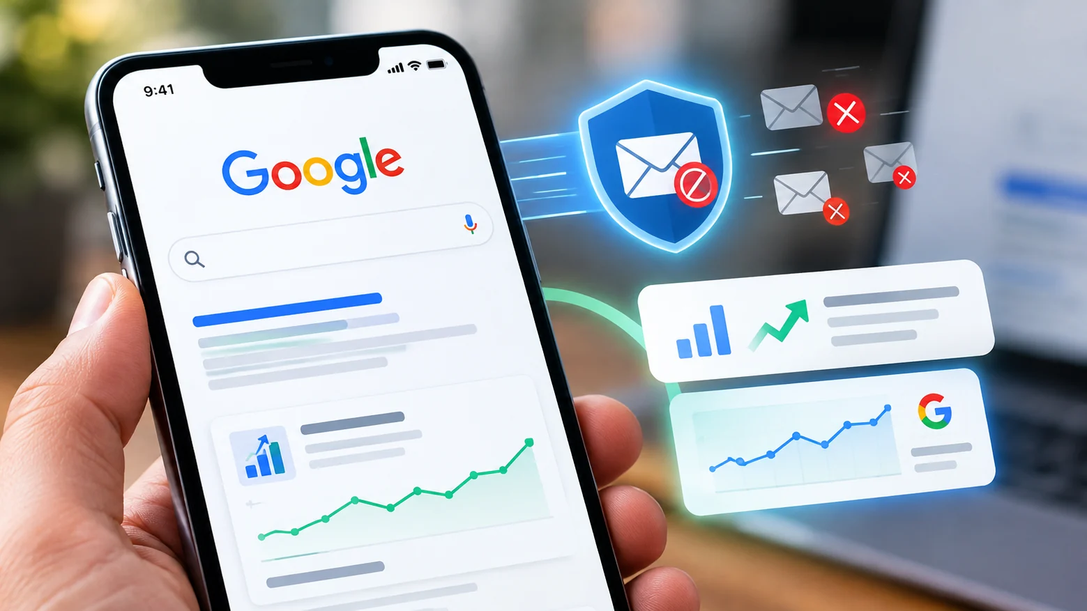 Atualização antispam do Google e monitoramento do desempenho de sites nos resultados de busca