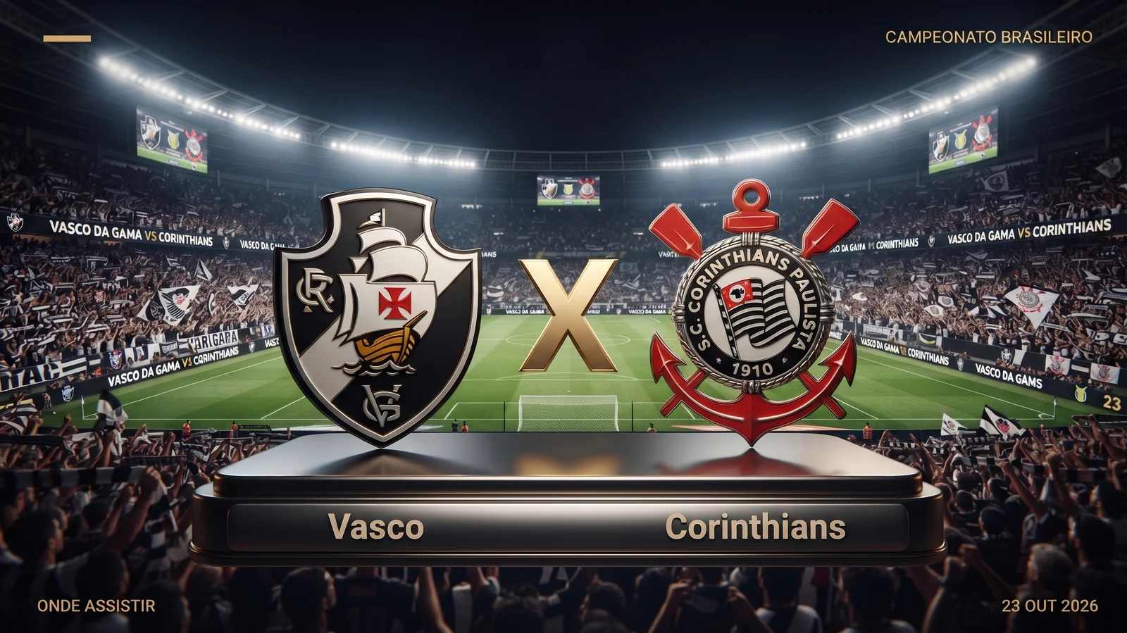 Vasco x Corinthians: onde assistir ao vivo