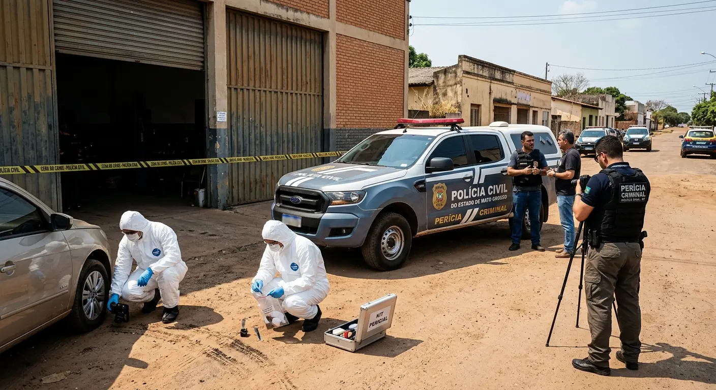 Homem é perseguido e morto a tiros dentro de oficina após discussão em Cáceres