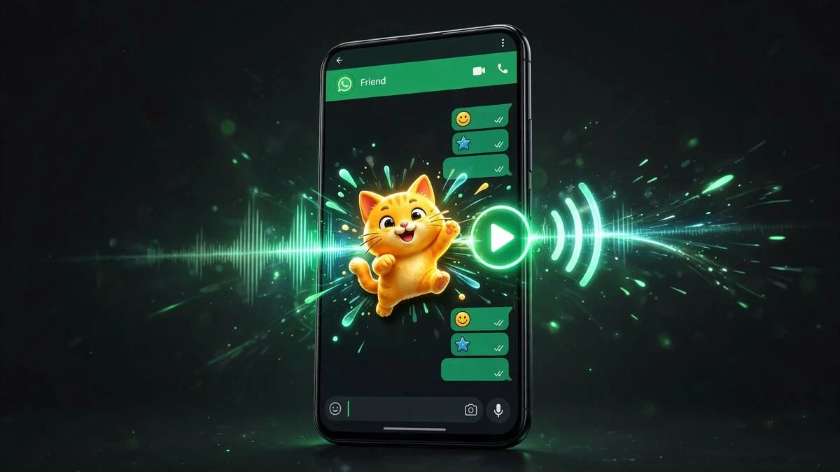 WhatsApp testa figurinhas com áudio no Android
